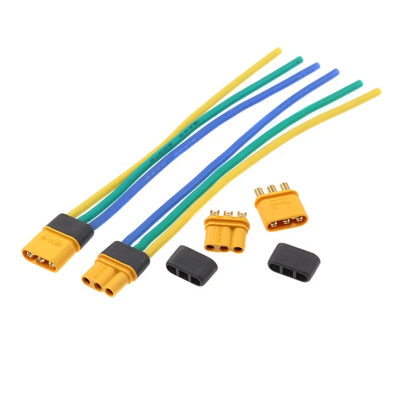 2 Paia MR60 3 Pin Multirotore Maschio Femmina Spina Oro - Foto 5