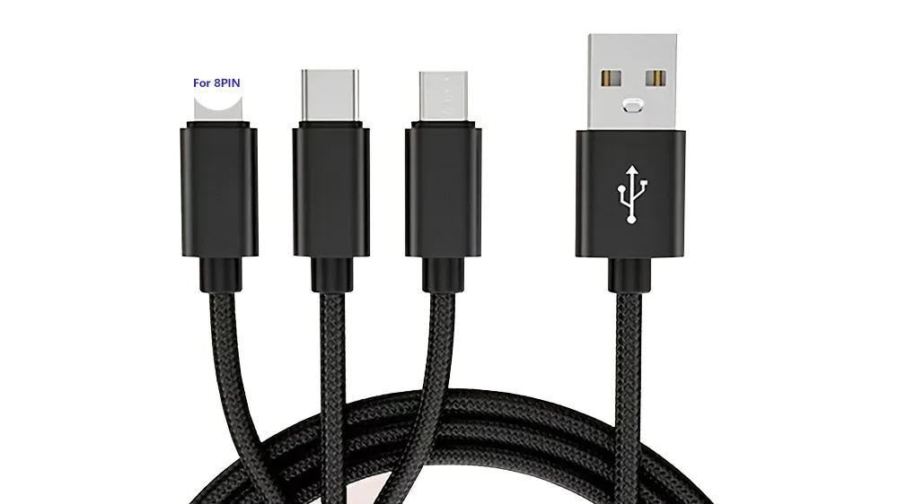 Multi Charging Cable Nylon Multi Usb Charger Cable Aluminum Nylon 3 In 1 Multiple Charging Cable 0798