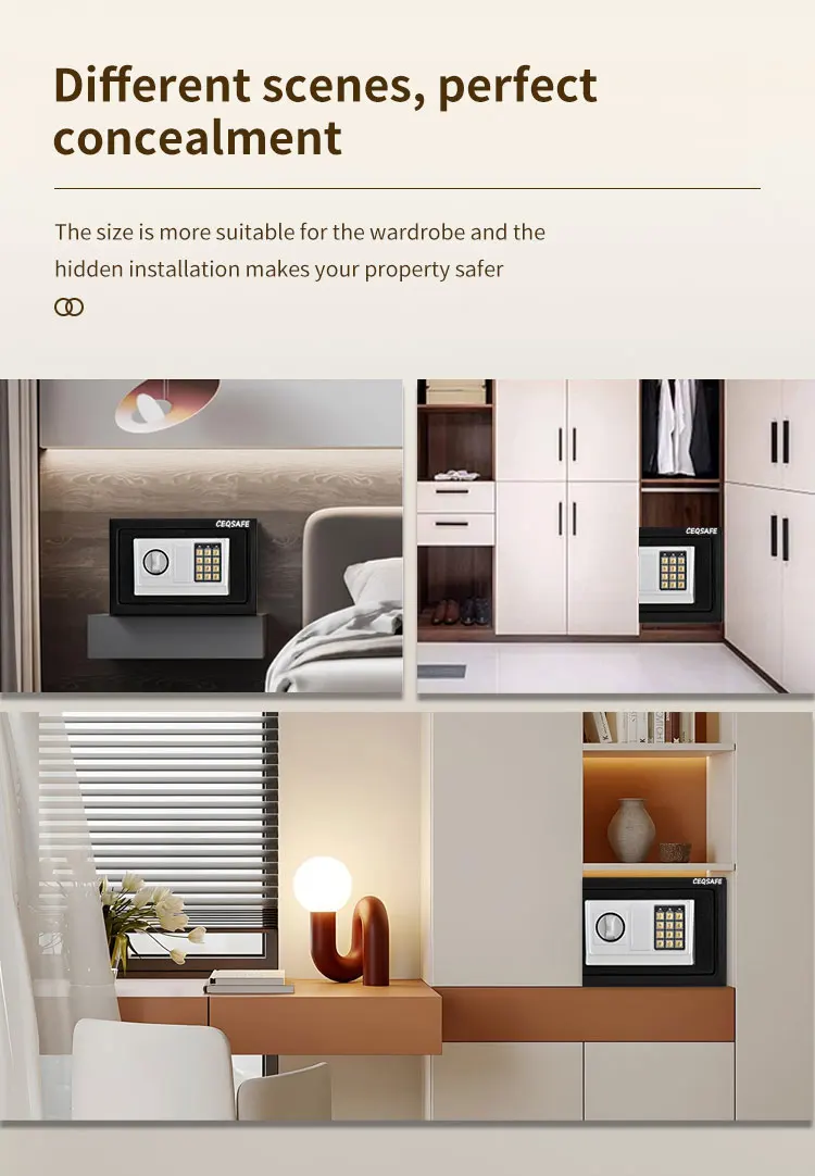 CEQSAFE Electronic Digital Home Mini Safe Box and Money Safe details