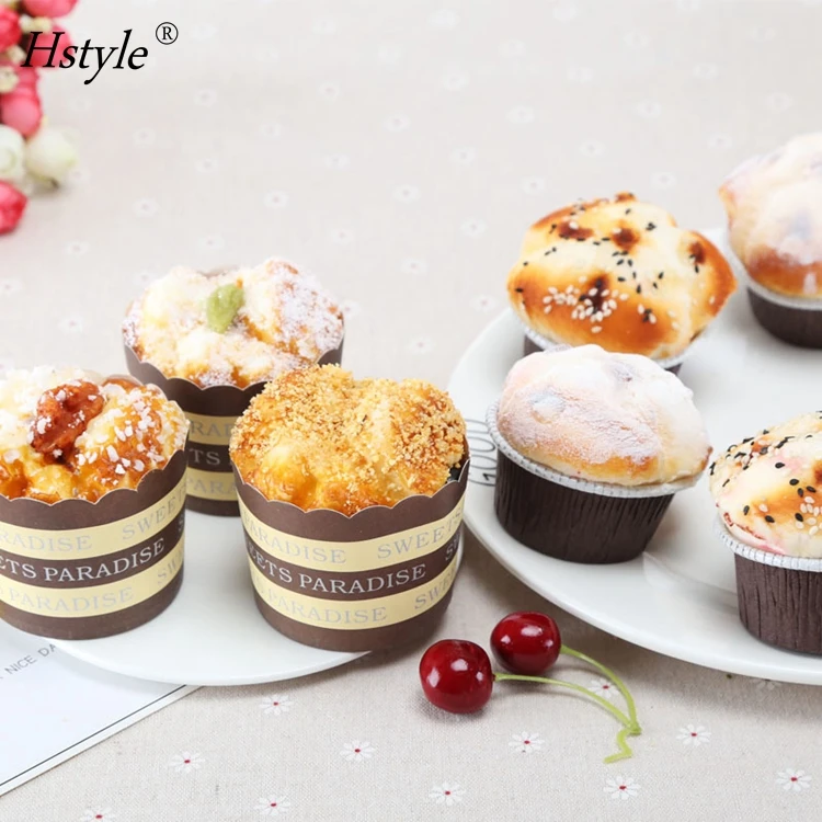 Topiky 6Pack Artificial Cake Fake Cupcakes, Artificial Simulation Cake Dessert, Photography Props Decoration, Faux Replica Cake Bread Dessert For