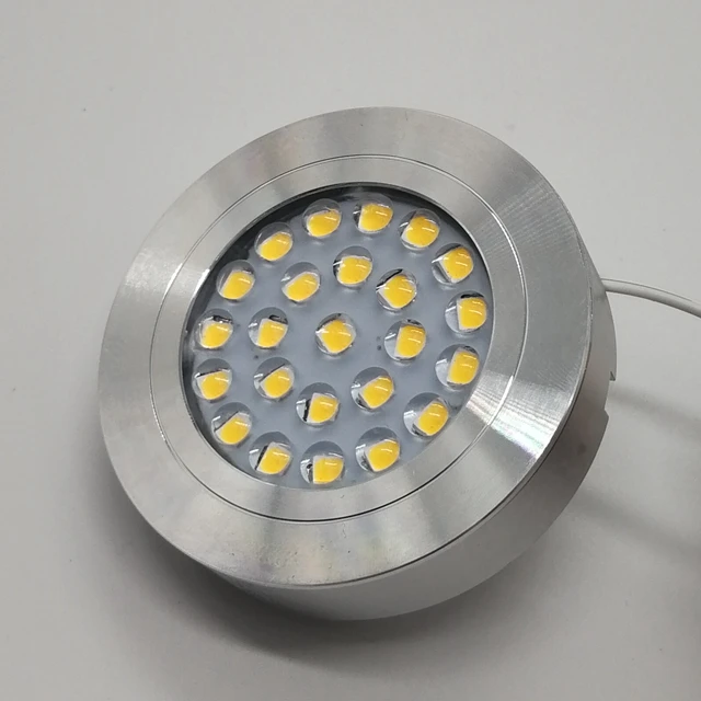 12V LED Mini Cabinet Puck Light Recessed Closet Wardrobe Puck Light