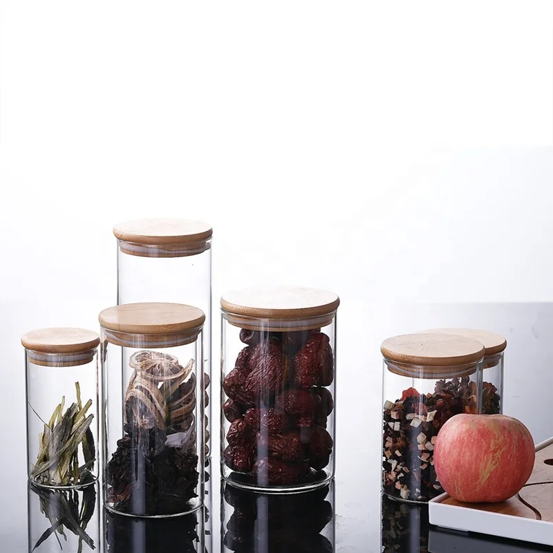 12 Piece Glass Spice Jars With Bamboo Lids Set 250 Ml High Borosilicale Airtight  Glass Jar - Buy 12 Piece Glass Spice Jars With Bamboo Lids Set 250 Ml High  Borosilicale Airtight