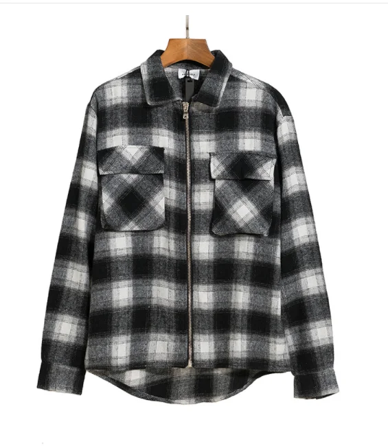 Warm Windproof Young Men Flannel Jacket 