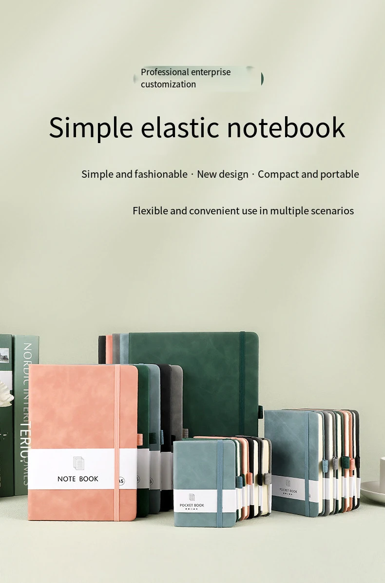 B5 Hardcover Diary Custom Logo Journal Book Printing A5 Leather Agenda