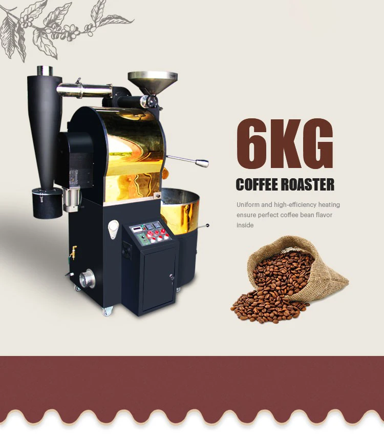 Hy-6kg Coffee Roaster Industrial Roasting Machine 6 Kg Coffee Roaster ...