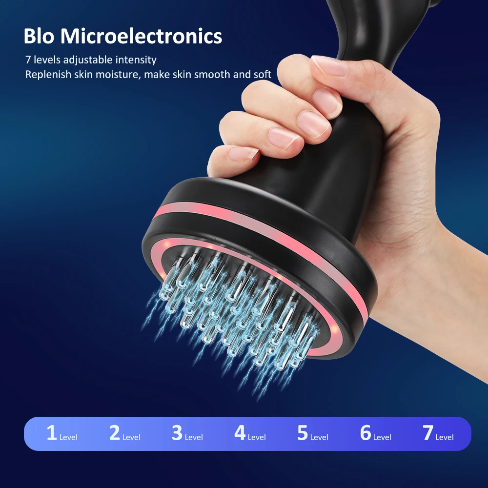 Handheld Electric Guasha Whole Body Scraping Massager Micro Current Hyperthermia Vibration Meridian Brush