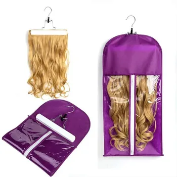 Fashion Wig Storage Bags With Hanger Dust-proof Portable 29*60cm Hair Extensions Hanger And Storage Nag Home Storage Bag
