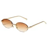 Gold frame double tea