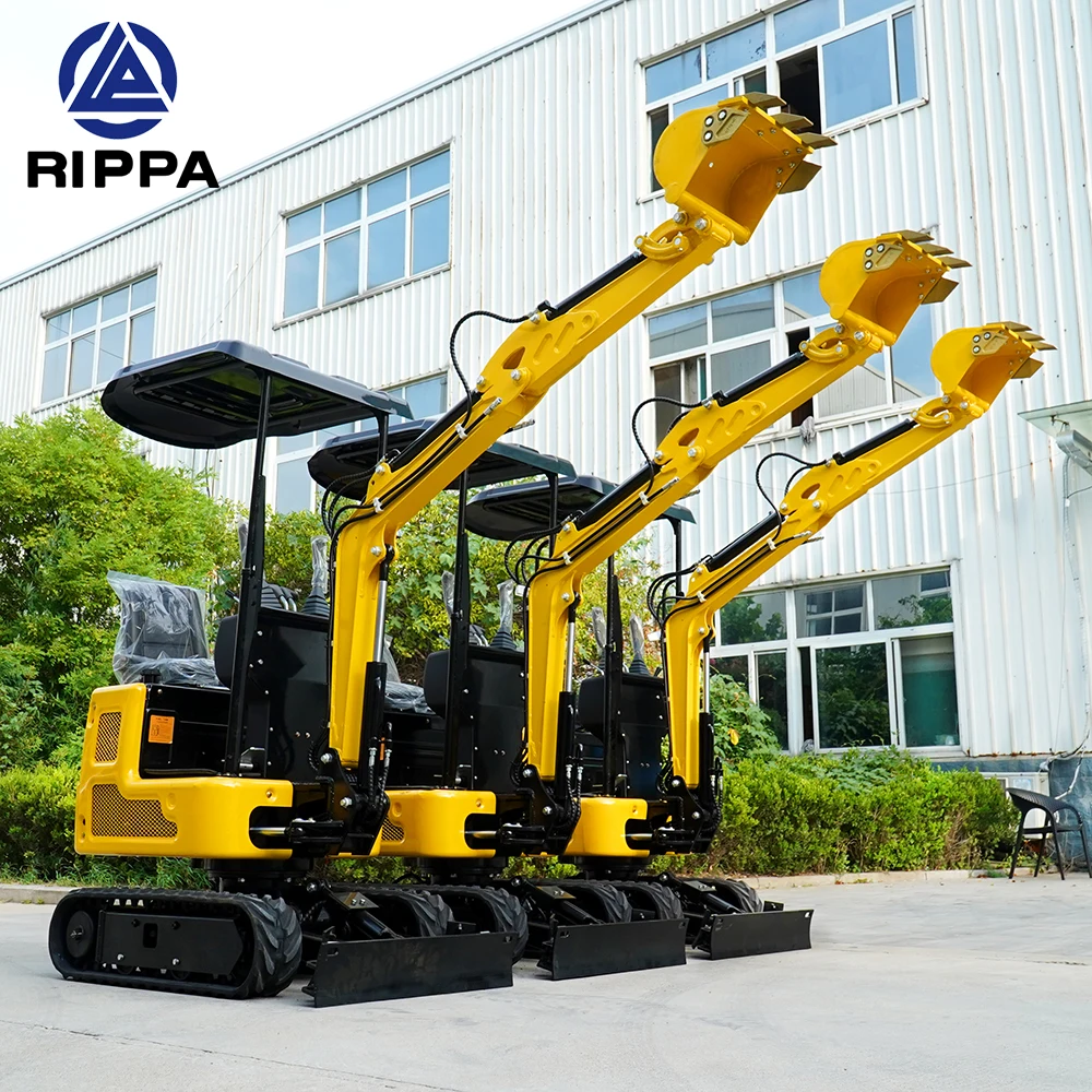 Rippa Mini Excavator CE Epa Engine Micro Excavator Small Digger 1ton Multifunction Mini Excavator for Sale