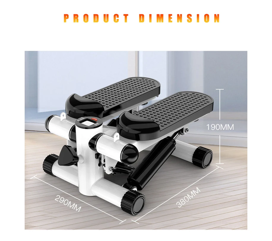 Mini Steel Stepper Trainer Air Walker with Resistance Bands Stair ...