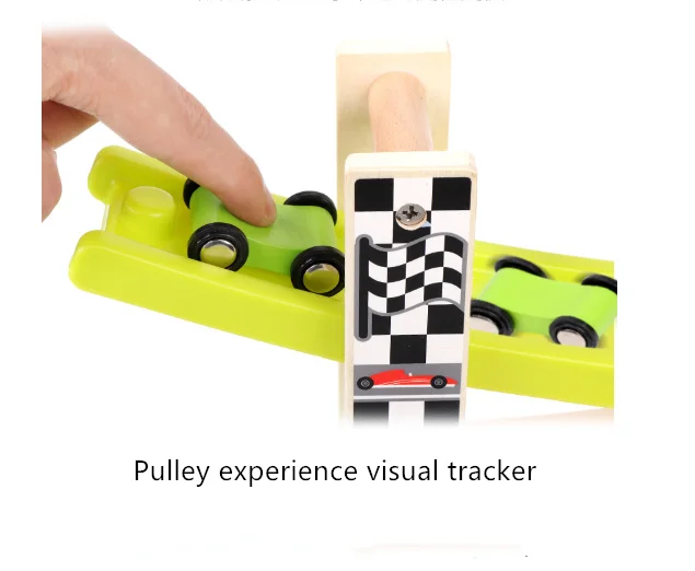 
 Лидер продаж Amazon, детский деревянный обучающий трек, игрушки для поездов, клик, клик, гоночный трек  