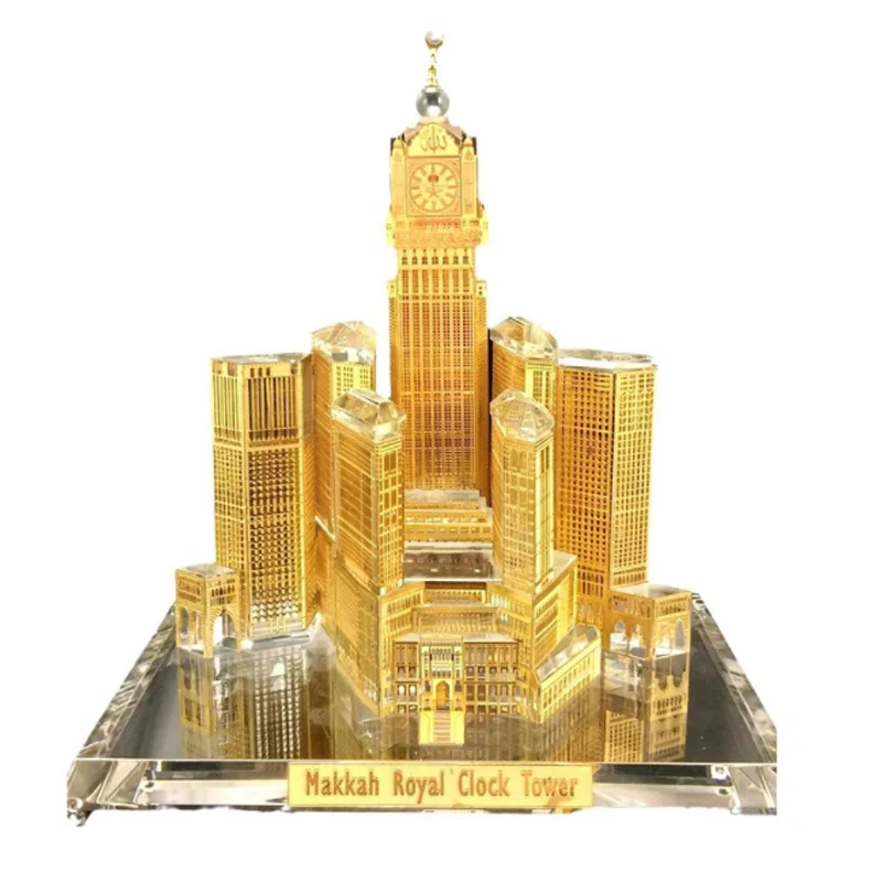JY Crystal Crafts Customized Model Glass 3d Building Model Tower for Company Anniversary Gifts with Gift Box