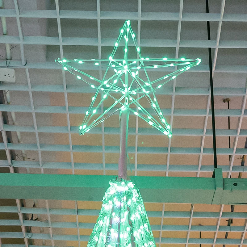 Large LED Outdoor Christmas Cone Tree Motif Decoration Light Pre Lit Tree Sculpture Motif  Light for Christmas