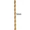 Leaf pattern double buckle 5mm