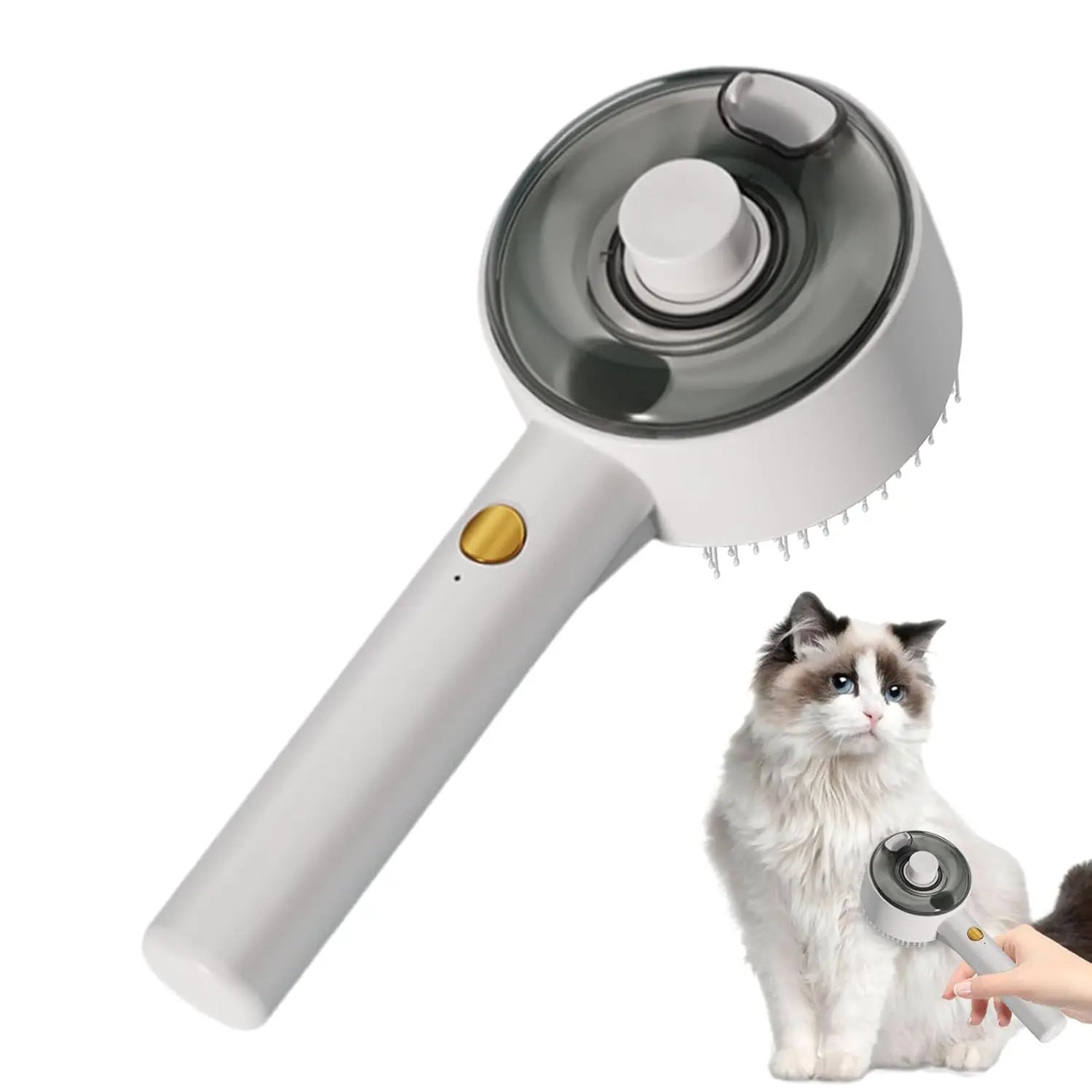 USB Rechargeable Pet Steam Cleaning Brush Cat Dog Hair Shedding Comb Anti-Static With Spraying Function Grooming Brush