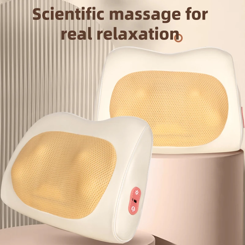  Deep Tissue Massage Cushion with Heat, 2-Speed Kneading & PU Leather Cover