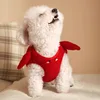 Thick cotton-padded coat with chest strap - small crab (with leash)