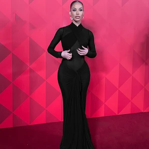 Spring Dresses for Women Free Shipping Sexy Vestidos Elegantes Para Mujer Chamarra Mujer Black Dress