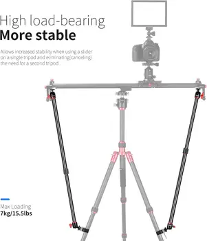 Neewer Camera Slider Support Arm Stabilizer, 2-Pack Adjustable Tripod Stability Arm for Increasing Stability in Aluminum Alloy detail image