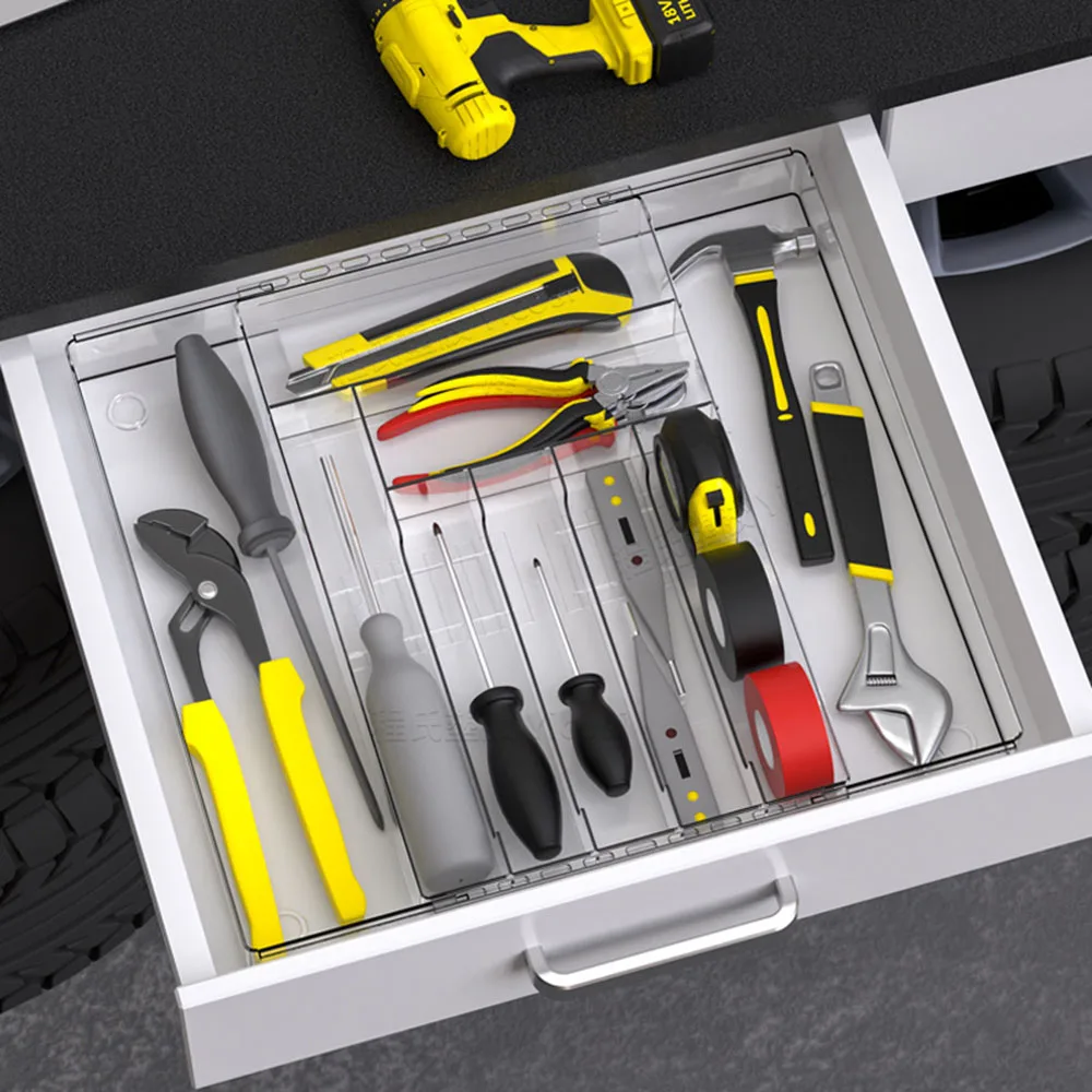 Cross Border Acrylic Household Grid Tray Multifunctional Dustproof Storage Makeup Organizers