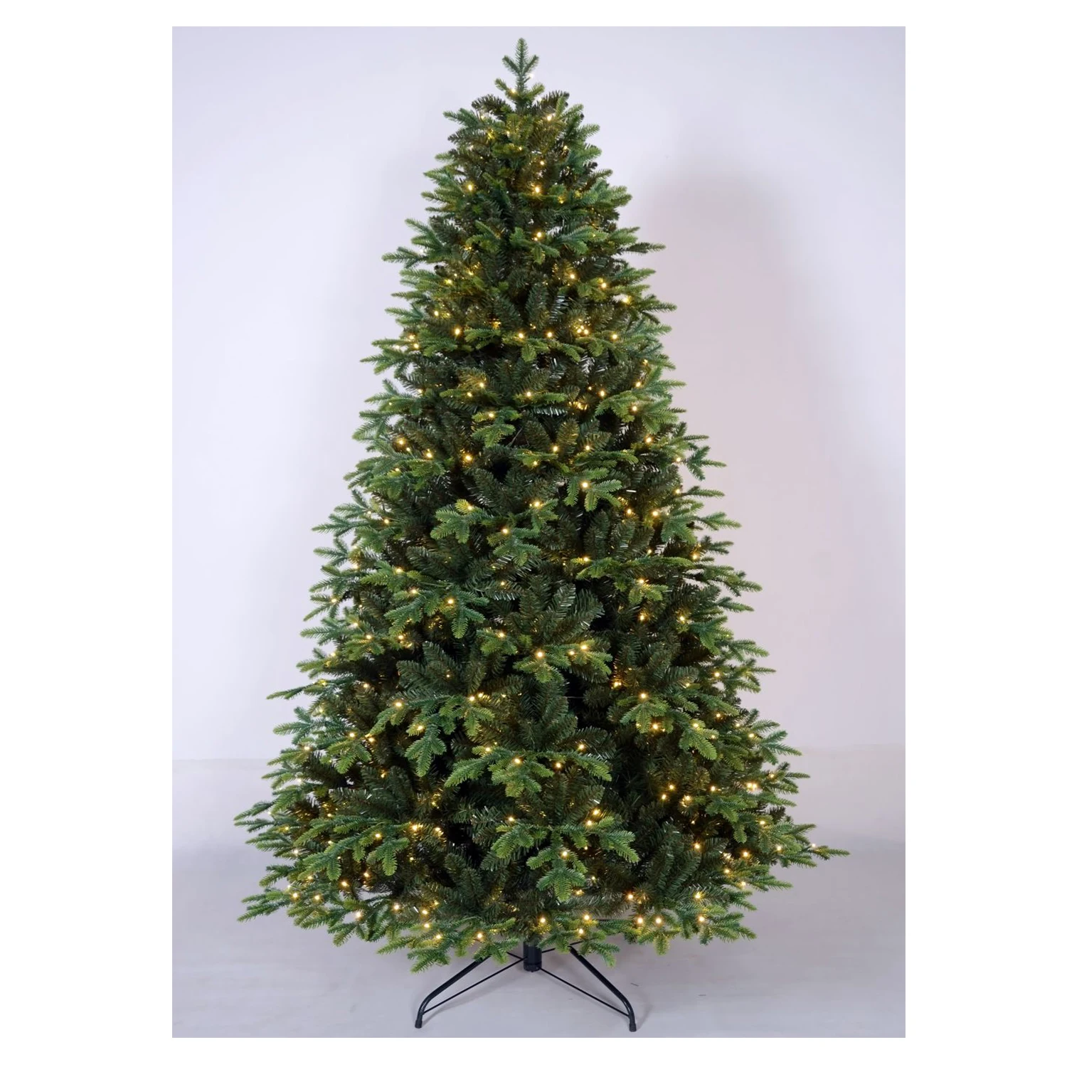 Yiwu Factory Wholesale Navidad PE & PVC Mixed Warm LED Lights Artificial Folding Christmas Trees