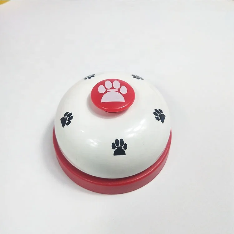 Color Footprints Fun Press the Bell Dog Trainer Food Pet Training