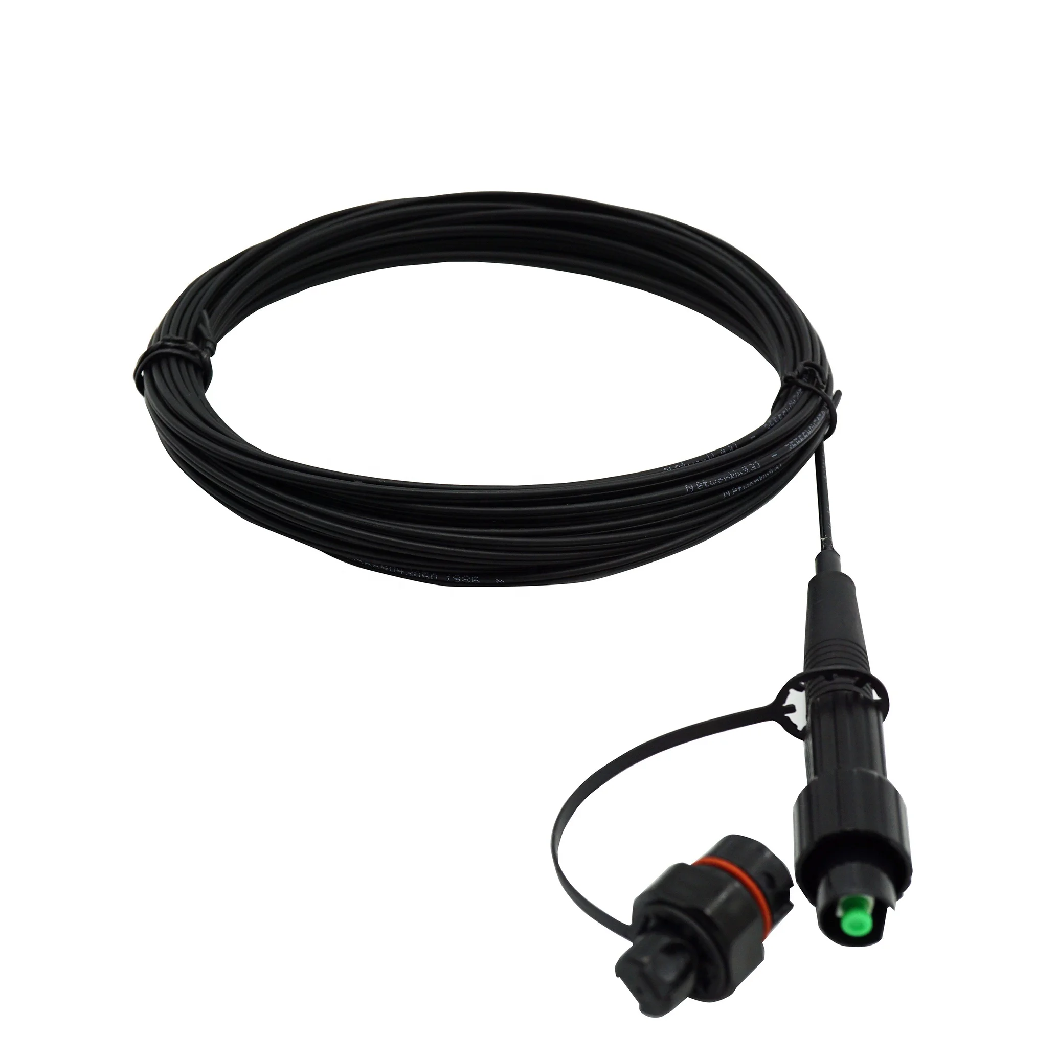 IP68 Waterproof Jumper Preconnectorized Round Fiber Optic Drop Cable 5.0MM With Hauwei SC APC Connector