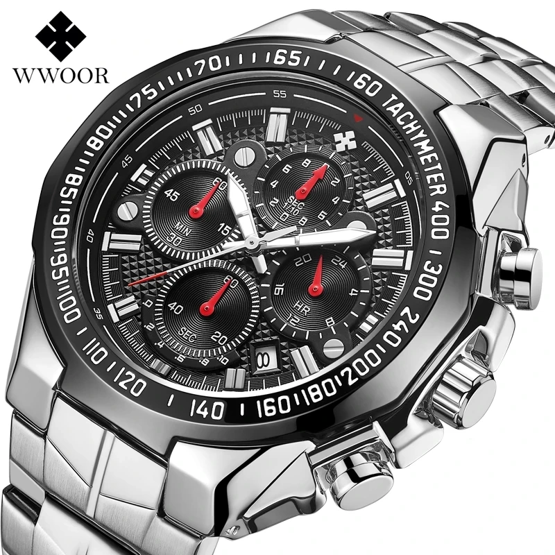 WWOOR 8868 Men's Quartz Chronograph Watch - Waterproof Luxury