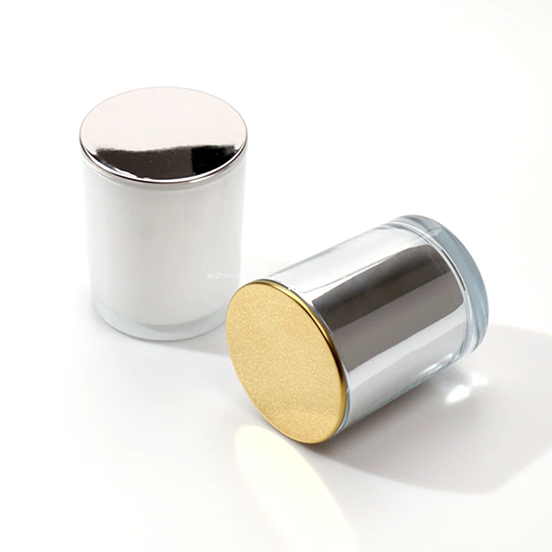 Custom Logo Luxury 8OZ 10OZ Container Silver Plating White Thick Empty ...