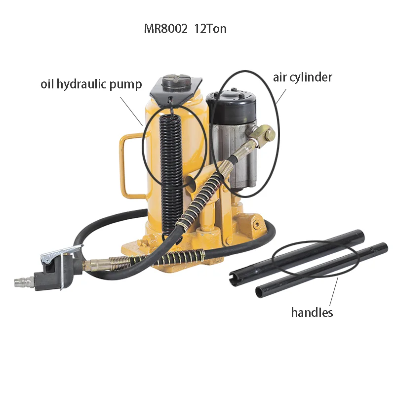 12T Hydraulic Air Bottle Jack: Powerful, Versatile & Air-Powered ...