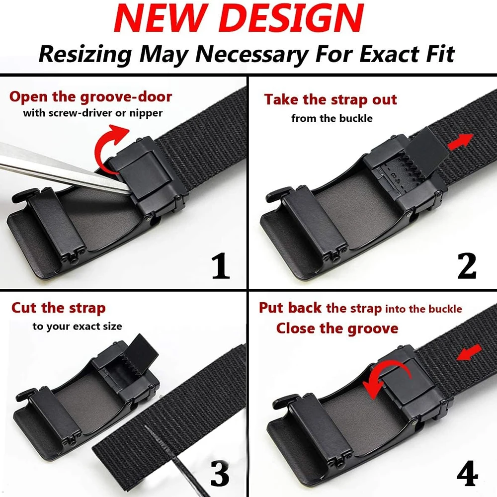 Adjustable Tactical Multifunctional Wear-resistant Belt Heavy Duty Nylon Ratchet Automatic Buckle Adjustable Belt