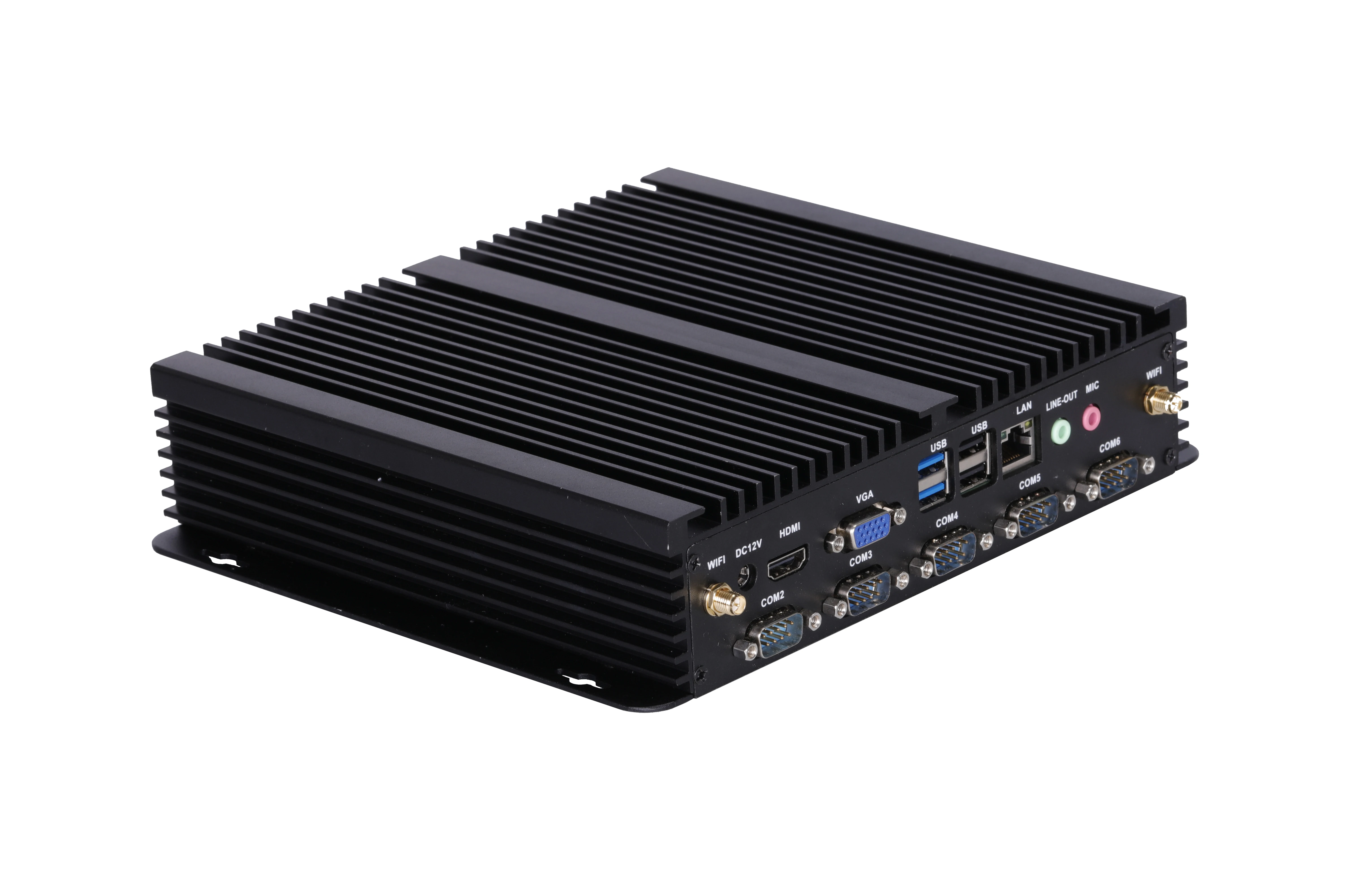ELSKY IPC6000 X86 Mini Itx Fanless Ebedded  4th Gen I3 I5 I7 Linux Ubuntu OS Portable Industrial Mini Pc with Parallel Port