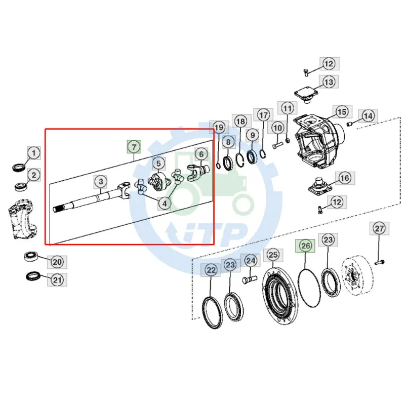 AT339629 AT488272 Universal Driveshaft Suitable For John Deere  