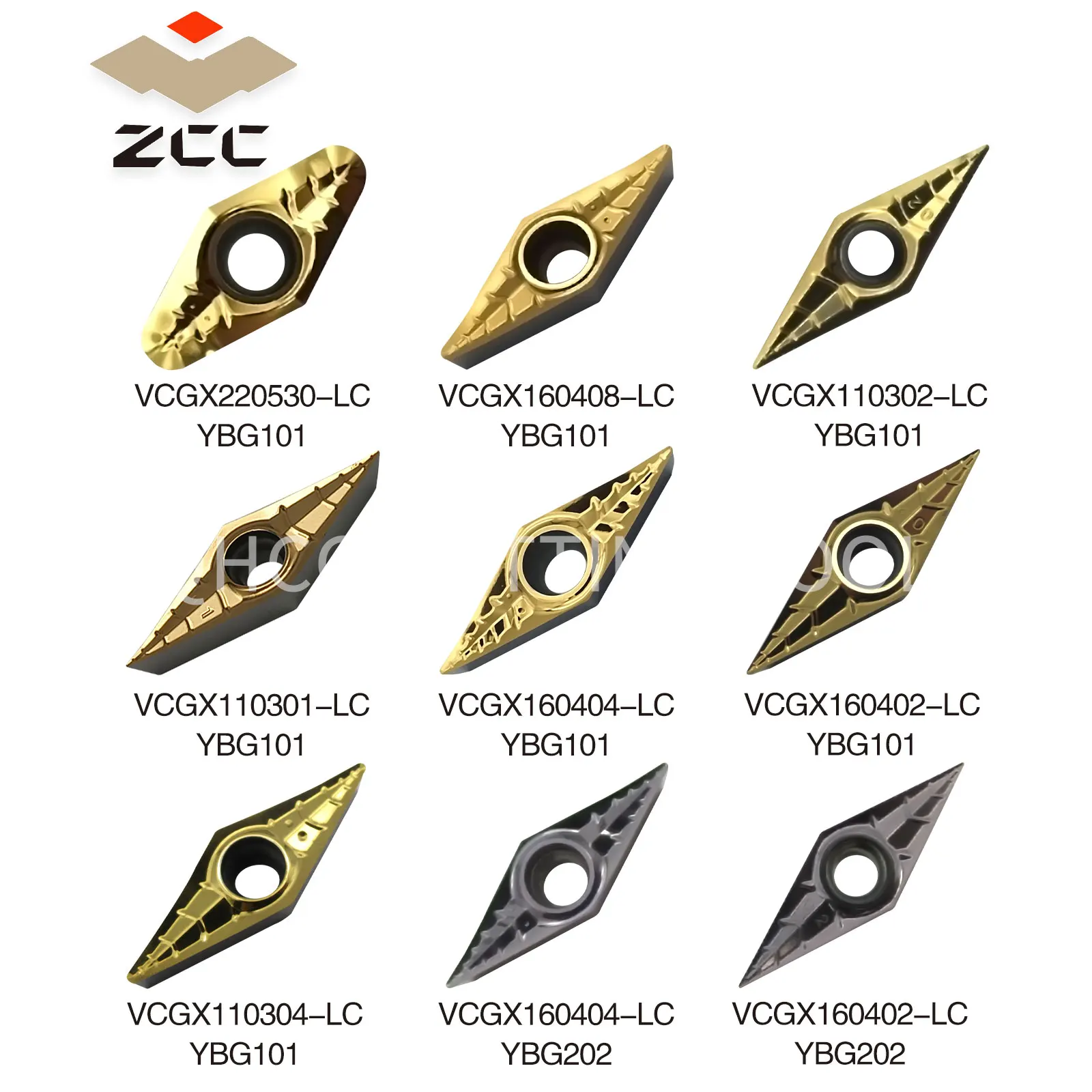 C出品 ZCC VCGX YD101 Carbide Inserts - High Quality CNC Tools