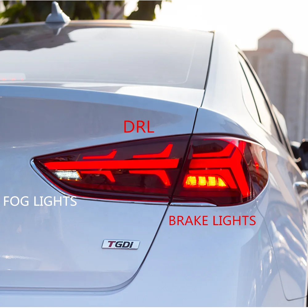 HCmotion Factory Full LED Sequential 7th Gen Rear Tail Lamp Rear 2018 2019 Tail Lights for Hyundai Sonata 9