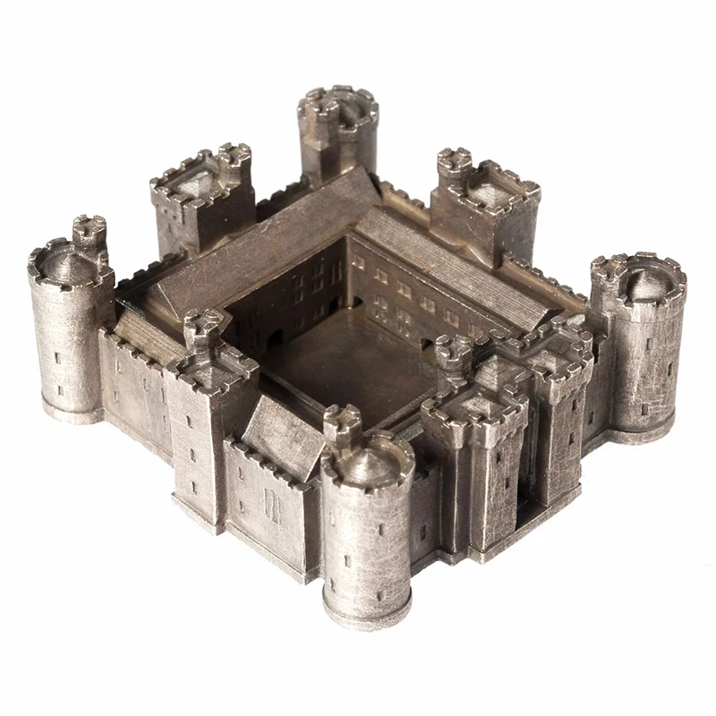 product custom miniature medieval house souvenir sculpture bronze resin bodiam castle architectural model figurine hogwarts castle model-8
