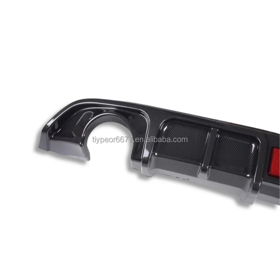  glossy black rear diffuser lip with led light for 2017   2020 infiniti q60-7