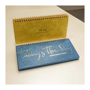 Custom Printed Weekly Keyboard Planner Desk Flip Calendar Loose-Leaf Spiral Notebook New Office School Supplies Desktop Planner