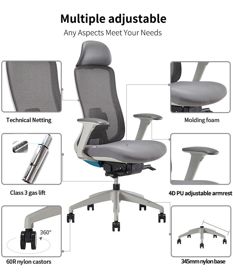 (2024 New Design) Comfortable Computer Full Mesh Office Ergonomic Mesh Chair supplier