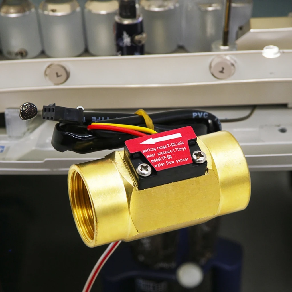 Water Heater Brass Turbine YF-B9 Smart Waterproof  DN20 2-50L/min Flow Rate Customizable OEM Water Flow Sensor