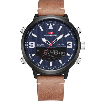 New Men's Retro Military Watch Belt Workwear Style Minimalist Large dial Watch