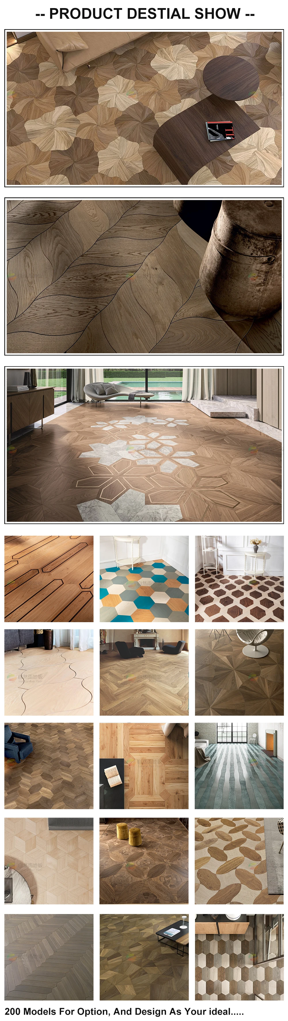 200 Models French Wood Parquet Engineered Versaille Floor Herringbone ...