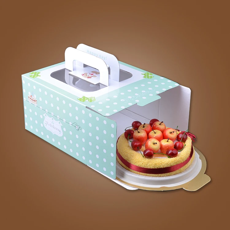 Custom Luxury Bakery Cookies Cupcake Box Sweet Wedding Cake Box Packaging With Window for Birthday Christmas Valentine's Day