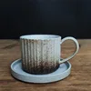 Tasse à café et soucoupe 250 ml, émail de four blanc élégant.