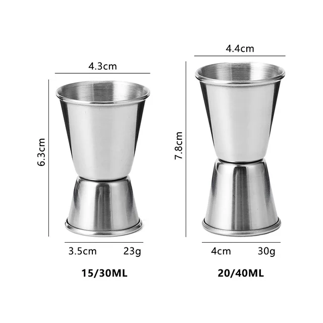 Source Cocktail Jigger Supplier Food Grade Metal Cocktail Measuring Jigger  with Handle 20/40ml on m.