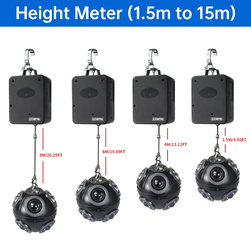 Wireless DMX 512 RGBW Football Lift LED Stage Kinetic Ball Light System for Party Disco Club