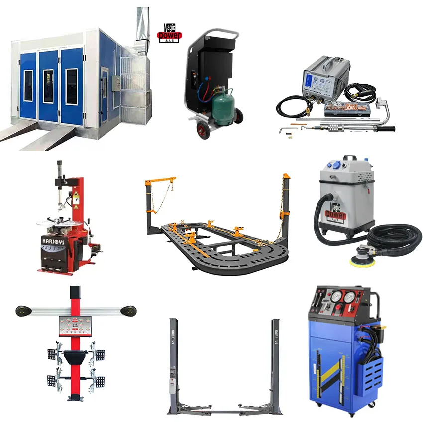 Vehicle equipment car frame machine dust free sanding machine spray booth wheel alignment dent puller machine