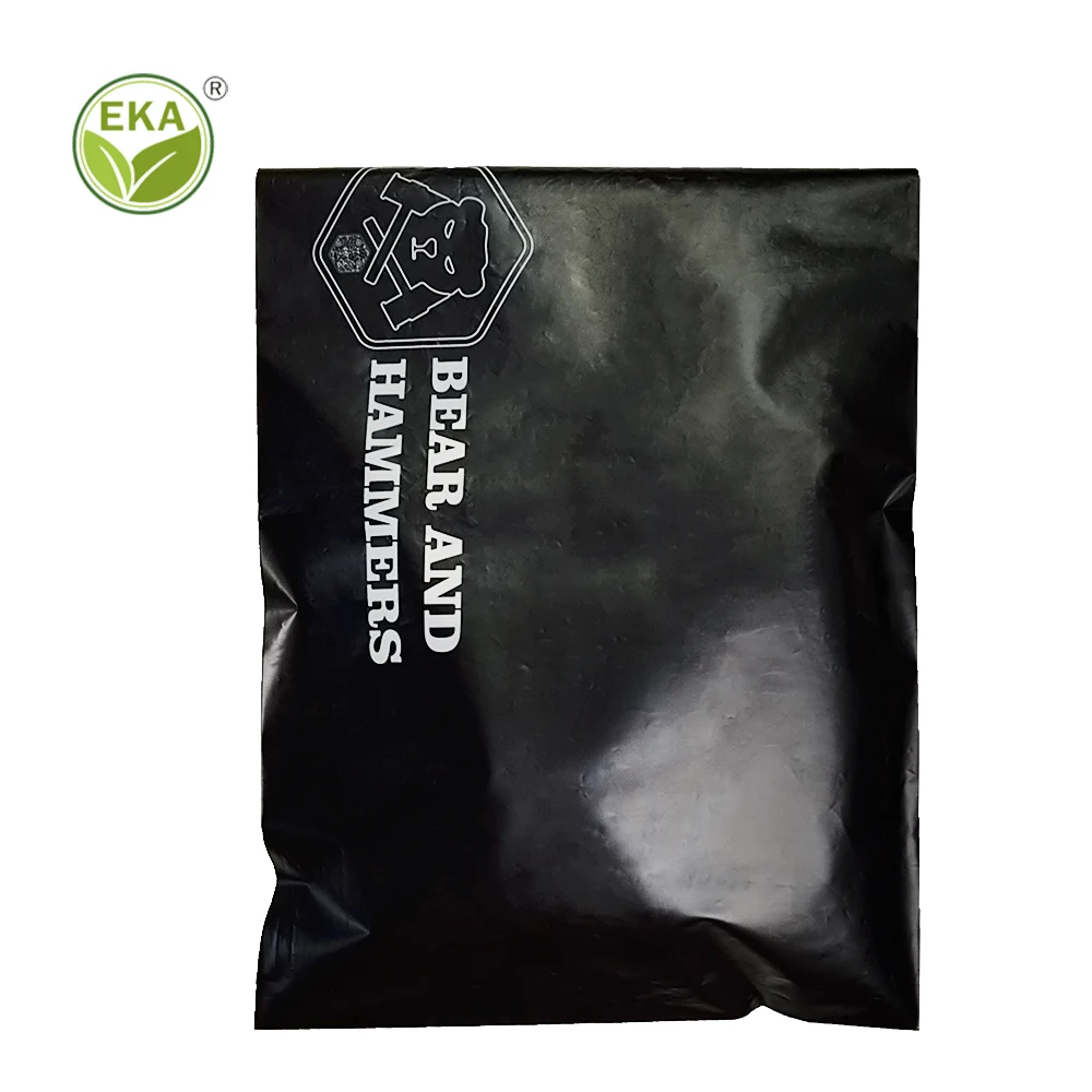 Custom logo Printed Express Recycled Black Courier Bags Clothes