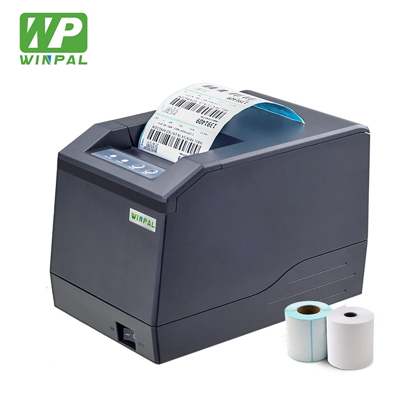 Winpal WP80B Direct Thermal Label Printer Sticker Machine ESC POS Android IOS Thermal Printer for Shipping Label