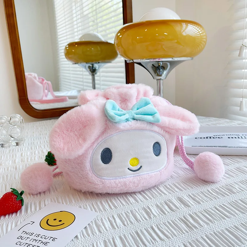 Zg-kawaii Sanrio Plushie Kuromi My Melody Bag Cinnamoroll Plush Coin ...